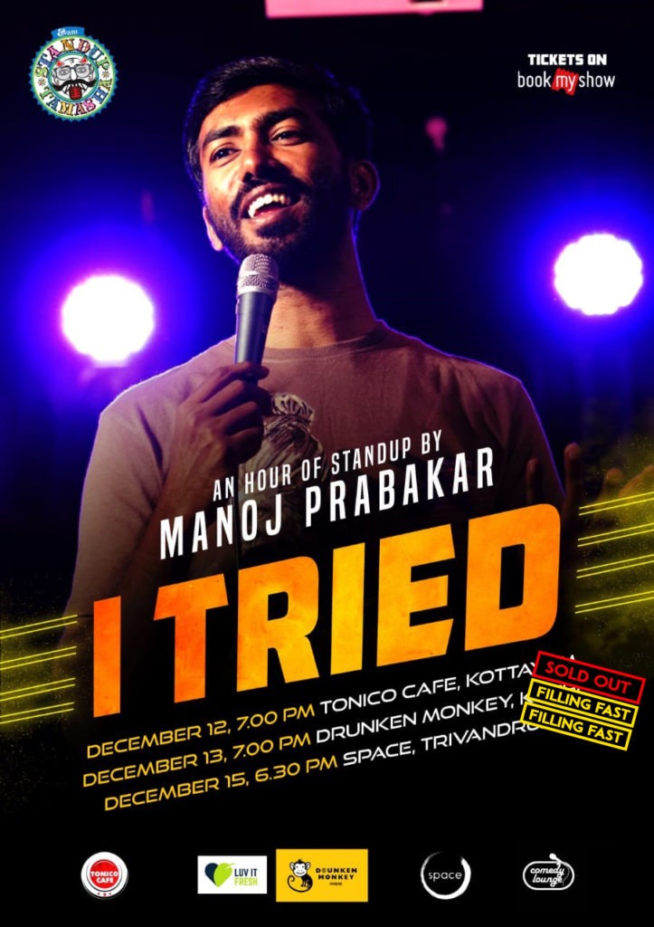 Manoj Prabakar stand up comedy special kerala tour