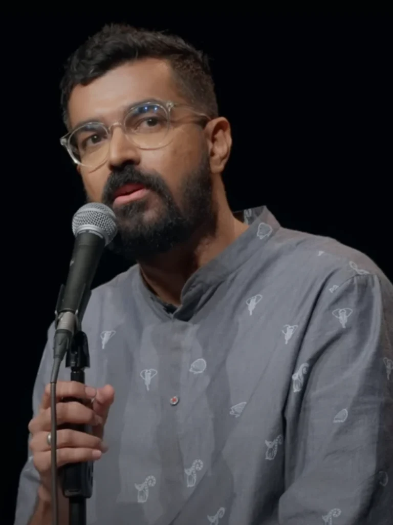 Azeem Banatwalla performing his Minor Celebrity stand-up special