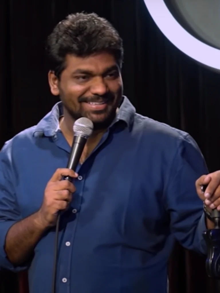 Zakir Khan stand-up comedian performing on stage