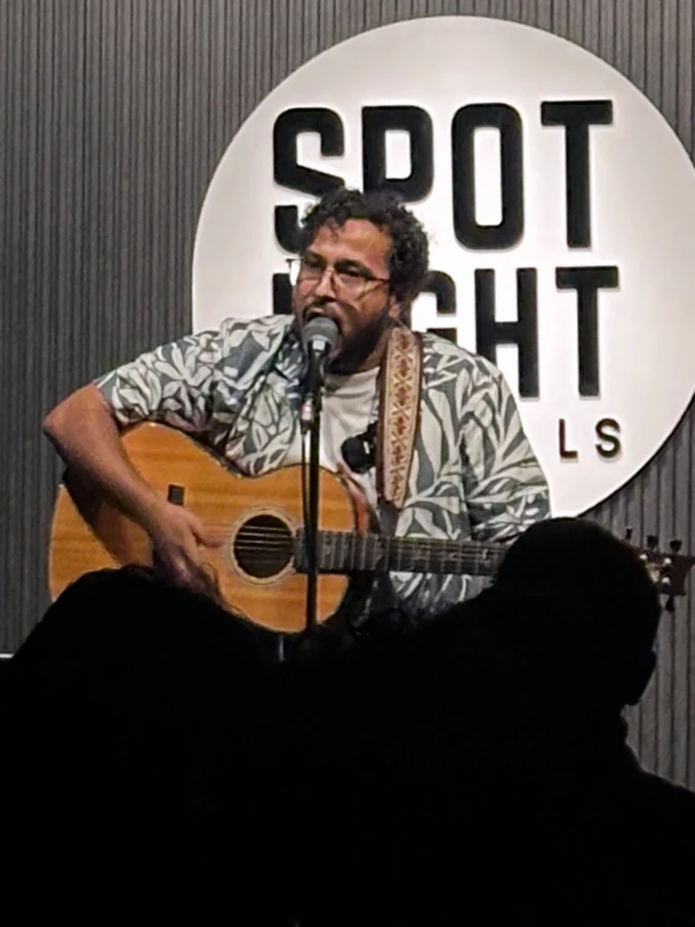 Abish Mathew performing his show "Abish & His Many Talents" at Spotlight Socials in Kochi.